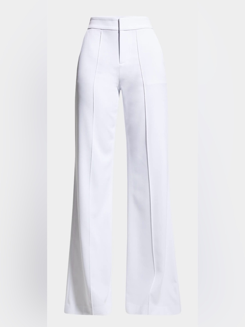 Alice + Olivia White Wide-Leg Trousers